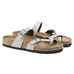 Birkenstock Mayari Birko-Flor Pull Up Stone -Sandal Style Shop 1005056 pair