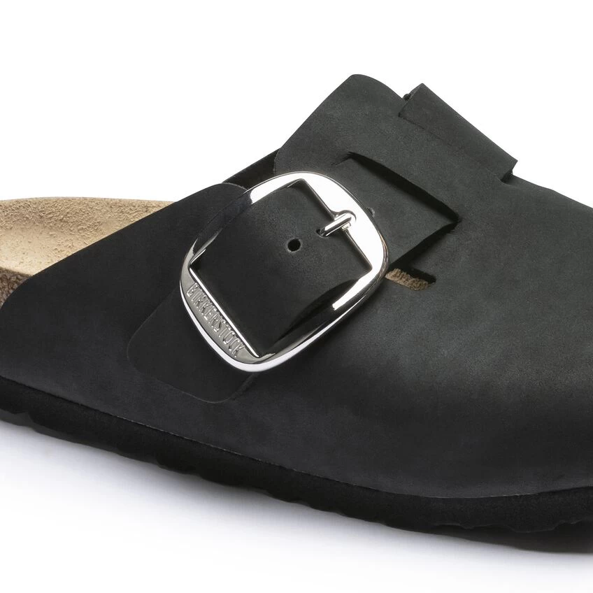 Birkenstock Boston Big Buckle Nubuck Leather Black 11 Birkenstock Boston Big Buckle Nubuck Leather Black - Image 9