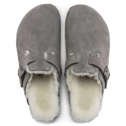 Birkenstock Boston Shearling Suede Leather -Sandal Style Shop 1017651 top