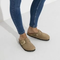 Birkenstock Boston Big Buckle Nubuck Leather -Sandal Style Shop 1017953 f closeup f