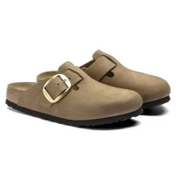 Birkenstock Boston Big Buckle Nubuck Leather -Sandal Style Shop 1017953 pair