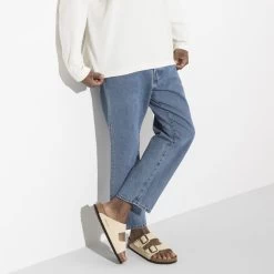 Birkenstock Arizona Nubuck Leather Desert Buck Almond 13 Birkenstock Arizona Nubuck Leather Desert Buck Almond -Sandal Style Shop 1018938 f look m