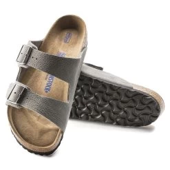 Birkenstock Arizona Nubuck Leather Desert Buck Whale Gray -Sandal Style Shop 1019006 sole
