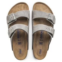 Birkenstock Arizona Nubuck Leather Desert Buck Whale Gray -Sandal Style Shop 1019006 top