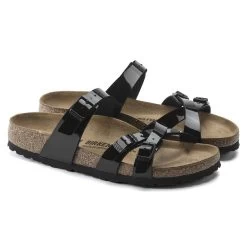 Birkenstock Franca Birko-Flor Patent Patent Black -Sandal Style Shop 1020177 pair