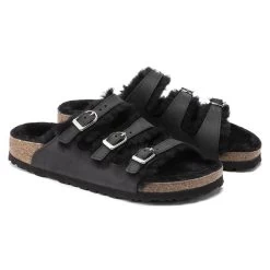 Birkenstock Florida Fresh Shearling Oiled Leather -Sandal Style Shop 1020319 pair