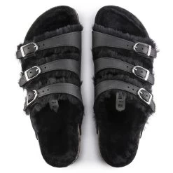 Birkenstock Florida Fresh Shearling Oiled Leather -Sandal Style Shop 1020319 top