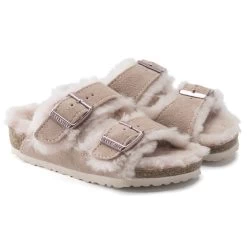 Birkenstock Arizona Shearling Kids Suede Leather -Sandal Style Shop 1020580 pair