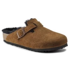 Birkenstock Boston Shearling Suede Leather -Sandal Style Shop 1020896 1