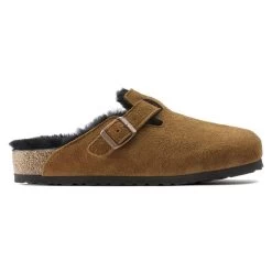 Birkenstock Boston Shearling Suede Leather -Sandal Style Shop 1020896 side