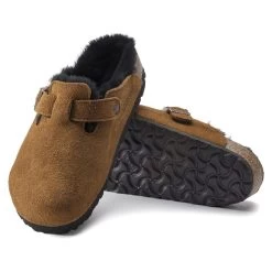 Birkenstock Boston Shearling Suede Leather -Sandal Style Shop 1020896 sole