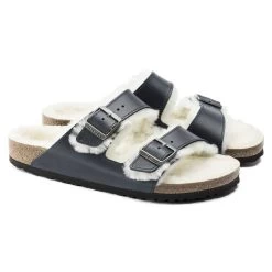 Birkenstock Arizona Shearling Oiled Leather -Sandal Style Shop 1021063 pair