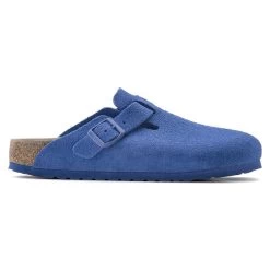 Birkenstock Boston Suede Leather Ultra Blue -Sandal Style Shop 1022556 side