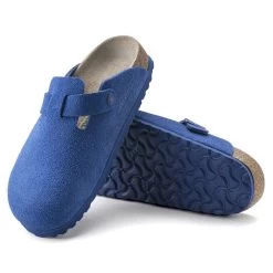 Birkenstock Boston Suede Leather Ultra Blue -Sandal Style Shop 1022556 sole