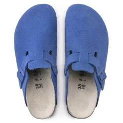 Birkenstock Boston Suede Leather Ultra Blue -Sandal Style Shop 1022556 top