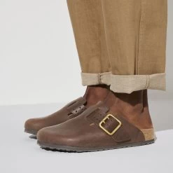 Birkenstock Boston Natural Leather -Sandal Style Shop 1022589 f closeup m