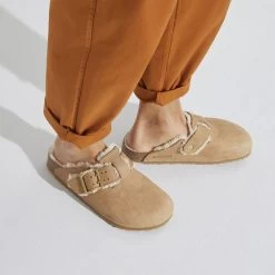 Birkenstock Boston Nubuck Leather 18 Birkenstock Boston Nubuck Leather -Sandal Style Shop 1023307 f closeup m