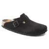 Birkenstock Boston Suede Leather Black -Sandal Style Shop 1023452