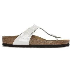 Birkenstock Gizeh Natural Leather Patent -Sandal Style Shop 1023897 side