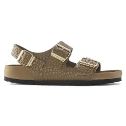 Birkenstock Milano Embossed Natural Leather -Sandal Style Shop 1024258 side