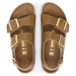 Birkenstock Milano Embossed Natural Leather -Sandal Style Shop 1024258 top