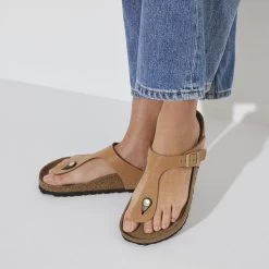 Birkenstock Gizeh Birko-Flor Nubuck 14 Birkenstock Gizeh Birko-Flor Nubuck -Sandal Style Shop 1025049 f closeup f