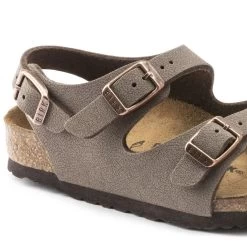 Birkenstock Roma Birko-Flor Nubuck Mocha -Sandal Style Shop 233073 detail 1