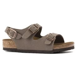 Birkenstock Roma Birko-Flor Nubuck Mocha -Sandal Style Shop 233073 side