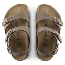 Birkenstock Roma Birko-Flor Nubuck Mocha -Sandal Style Shop 233073 top