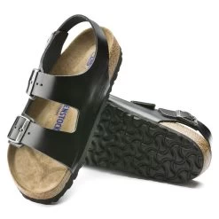 Birkenstock Milano Real Leather Soft Footbed -Sandal Style Shop 234531 sole