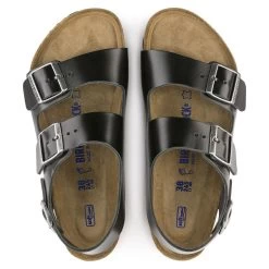 Birkenstock Milano Real Leather Soft Footbed -Sandal Style Shop 234531 top