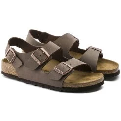 Birkenstock Milano Birko-Flor Nubuck -Sandal Style Shop 634503 pair