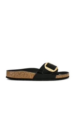 Birkenstock Madrid High Shine Big Buckle Sandal High Shine Black
