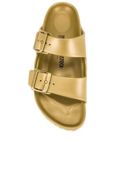 Birkenstock Arizona EVA Sandal Metallic Gold -Sandal Style Shop BIRR WZ110 V4