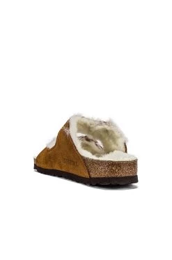 Birkenstock Arizona Shearling Sandal Mink Natural -Sandal Style Shop BIRR WZ12 V3