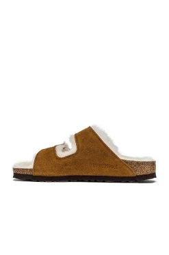 Birkenstock Arizona Shearling Sandal Mink Natural -Sandal Style Shop BIRR WZ12 V5