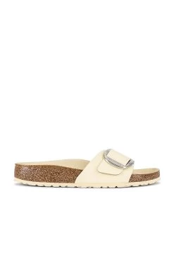 Birkenstock Madrid Big Buckle Sandal High Shine Butter Leather