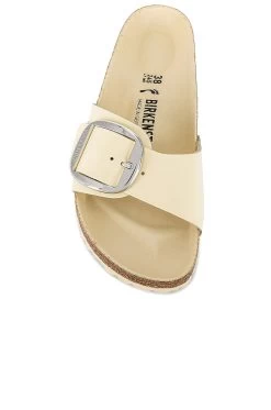 Birkenstock Madrid Big Buckle Sandal High Shine Butter Leather -Sandal Style Shop BIRR WZ133 V4