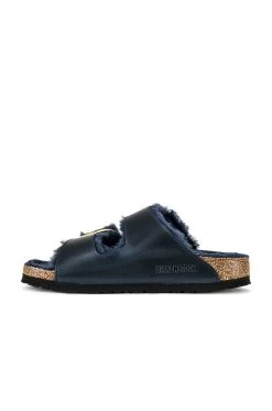 Birkenstock Arizona Big Buckle Shearling Sandal Midnight -Sandal Style Shop BIRR WZ150 V5