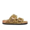 Birkenstock Arizona Big Buckle Shearling Sandal Green Olive -Sandal Style Shop BIRR WZ151 V1