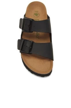 Birkenstock Arizona Faux Leather Platform Sandal Black -Sandal Style Shop BIRR WZ160 V4