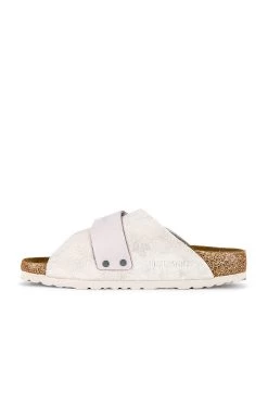 Birkenstock Kyoto Sandal Antique White Suede -Sandal Style Shop BIRR WZ164 V5