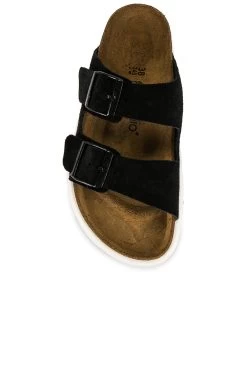 Birkenstock Arizona Chunky Sandal Black Suede -Sandal Style Shop BIRR WZ204 V4