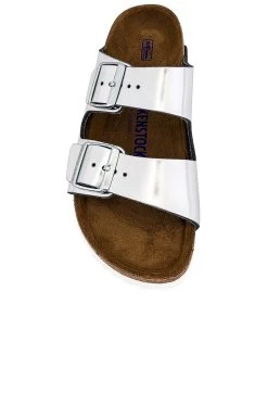 Birkenstock Arizona Soft Footbed Sandal Metallic Silver -Sandal Style Shop BIRR WZ23 V4
