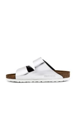 Birkenstock Arizona Soft Footbed Sandal Metallic Silver -Sandal Style Shop BIRR WZ23 V5